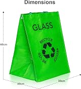 GEEZY Recycling Organizer Bags Set of 3 Heavy Duty 36L with Handles view 5