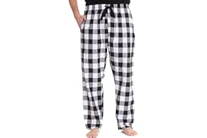 At The Buzzer #followme Plaid Men’s Pajama Pants PJ Bottoms for Sleeping and Lounge Wear