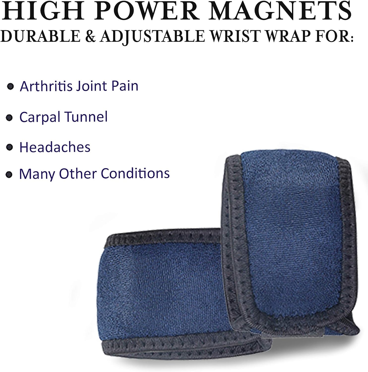 MAGNETJEWELRYSTORE Magnetic Therapy Adjustable Wrist Wrap for Pain Relief: Health & Personal Care