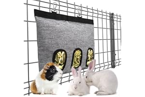 TANGTTY Guinea Pig Hay Feeder, Hay Feeder Rabbit,Hay Bag For Guinea Pigs,Hanging Hay Feeder Bag,Guinea Pig Hay Holder bunny hideout,Guinea Pig Hay Bag For Bunny Chinchilla Hamsters Rats and Other Small Animal