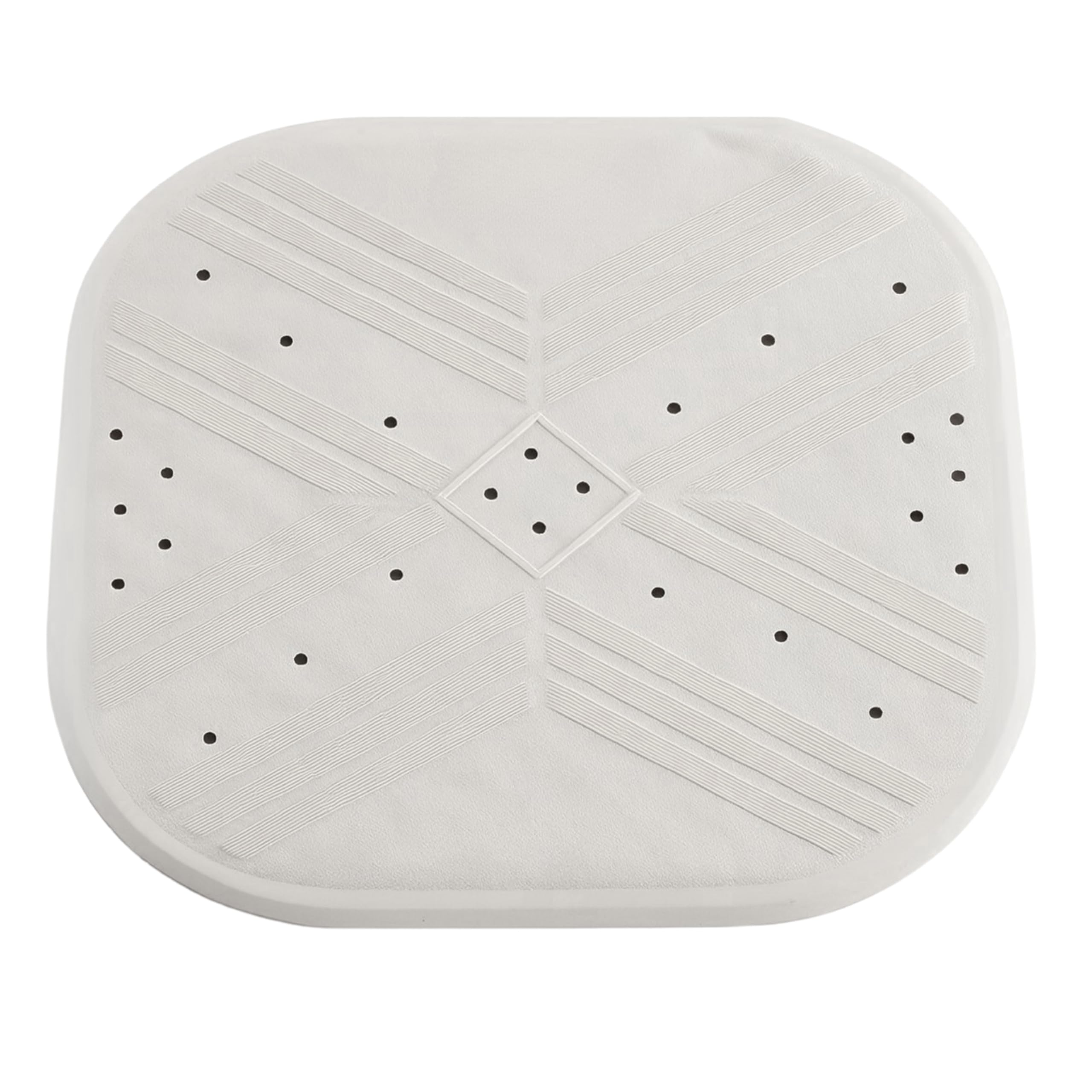 Homecraft Sure Tread Shower Mat with Suckers Stays in Place, Non-Slip With Raised Treads, Reduce Slip and Fall Risk in Bathroom for Elderly and Disabled - 21.75" x 21.75"