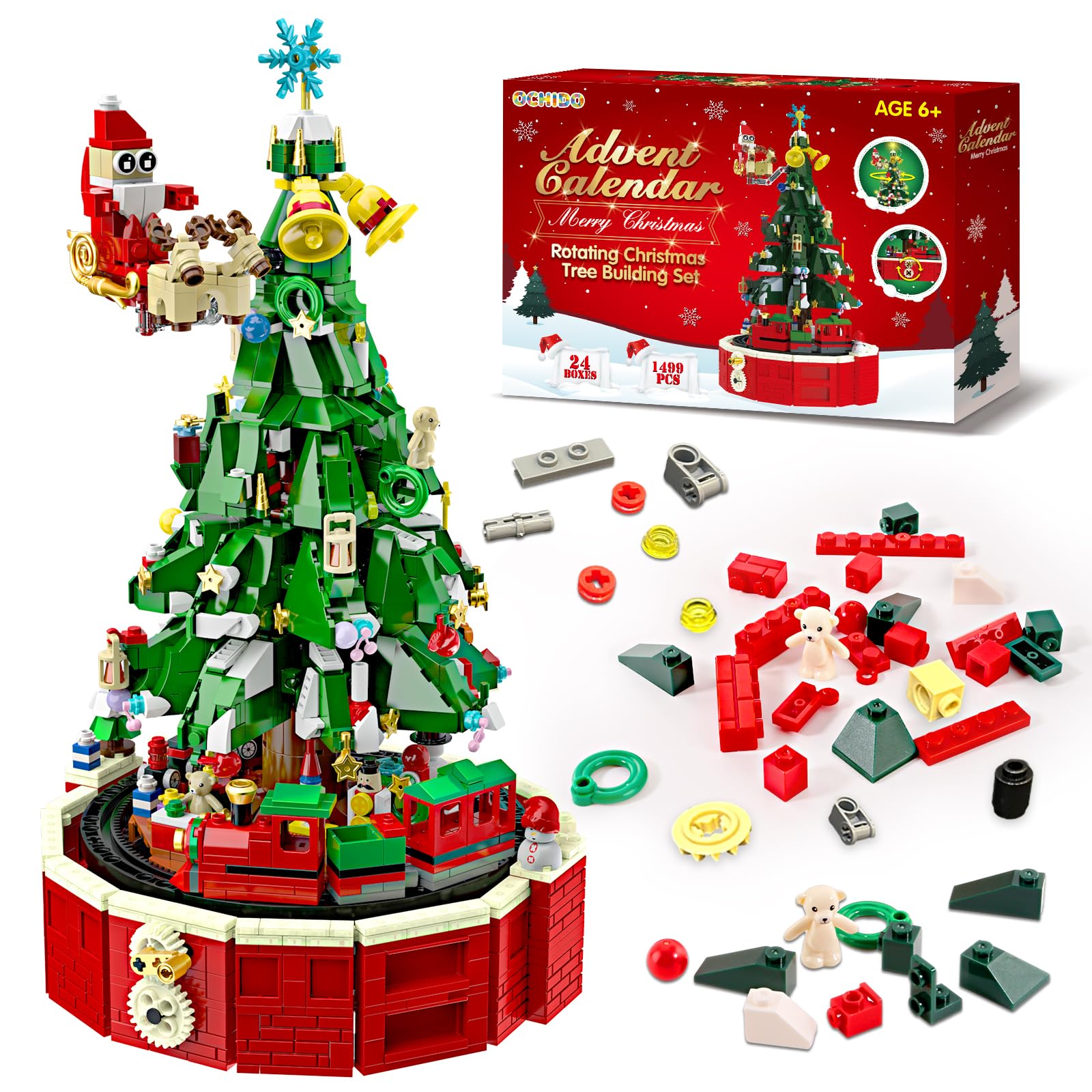 Photo 1 of ***********Missing parts*************
Ochido Advent Calendar 2025 Rotating Christmas Tree Building Blocks Kit, 24 Days Christmas Countdown Toy Building Set, Christmas Advent Calendars for kids Ages 6+, Xmas Gifts for Adults Teens Kids