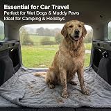 Onarway Waterproof Dog Blanket Large 100x145cm Grey Fleece Bed Sofa Car view 5