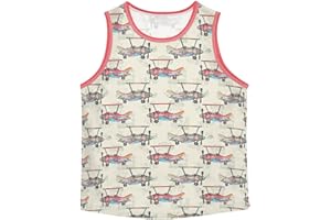 Gugusary Baby Boys Sleeveless Tank Top Retro Airplane Toddler Athletic Vest 3-10T
