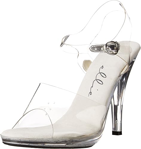 Amazon Ellie Shoes E 421 Brook 4 5 Heel Clear Sandal 9 Clear ファッション サンダル