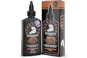 Bossman Jelly Beard Oil for Men (4 oz, Stagecoach Scent) – Softens, Moisturizes & Conditions with Natural Ingredients