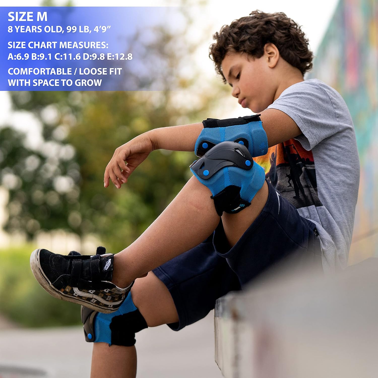 SKATEWIZ Protect-1 Elbow Pads Roller Skates Adult Women Wrist Guards Rollerblade [6pcs] Designed in Germany - Elbow and Knee Pads Kids Knee Savers : Sports & Outdoors