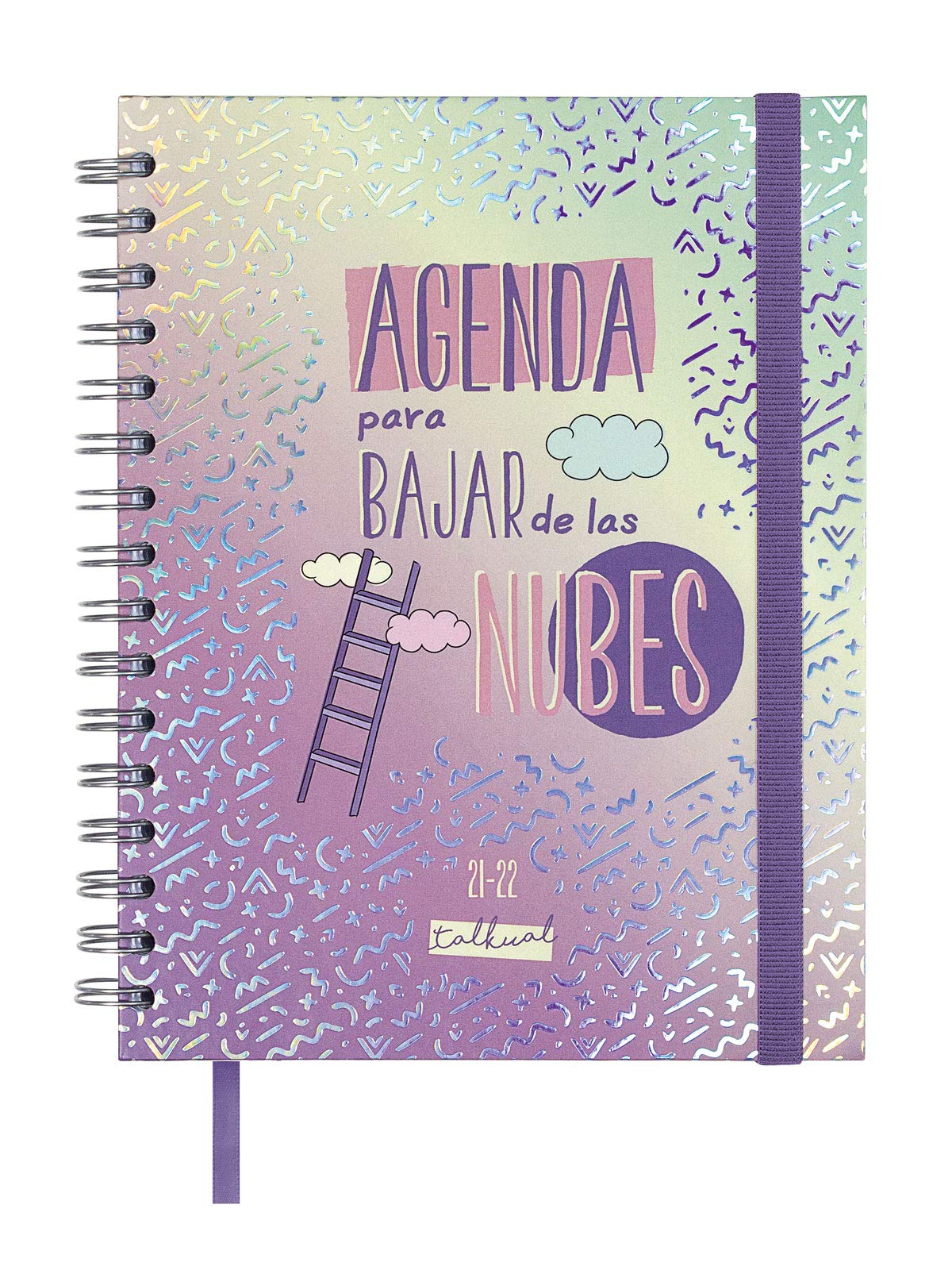 Finocam - Talkual Diary 2021 2022 4th - 155 x 217 Week to View Landscape Clouds Pink Spanish