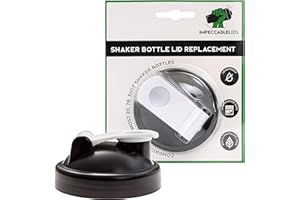 IMPECCABLE LIDS Shaker Bottle Replacement Lid Cap Top - Upgraded 2021 Version - Leak Proof & Compatible with 1 Brand Only - Rounded & Flat Base Bottles (1 Pack)