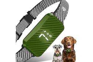 KJKZO Dog Bark Collar for Large Medium Small Dogs, Rechargeable No-Bark Collar, Green