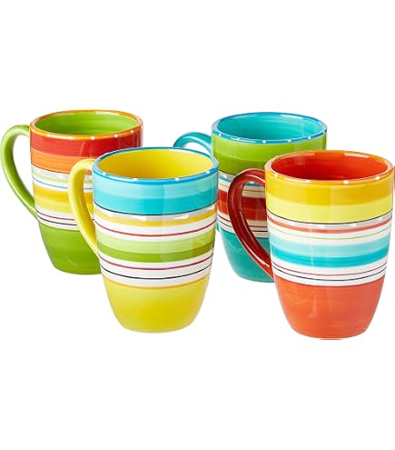 Amazon.com | Fiesta 16oz Stackable Mug  Durable Ceramic, Lead-Safe,  Dishwasher/Microwave/Oven Safe  Made in USA - Turquoise: Coffee Cups & Mugs