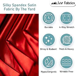Ice Fabrics 4 Way Stretch Silky Spandex Satin