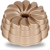 Baker's Secret for Fluted Cake Pan, Fluted Cake Pans, Perfect for Fluted Cakes, Die Cast Aluminum Cake Pans, 2 Layers Non-sti