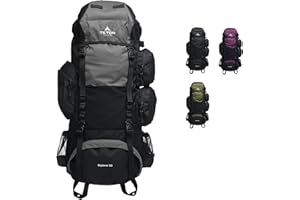 TETON SPORTS Teton 65L Explorer Internal Frame Backpack for Hiking, Camping, Backpacking, Rain Cover Included, Graphite