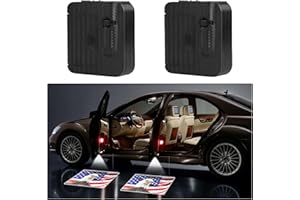 SSNNUU 2PCS Cool Car Door Lights Logo Projector,HD Car Welcome Door Light Courtesy Lights,Universal Car Door Projector Lights Car Light Accessories for Most Cars SUVs RVs (Eagle Flag)