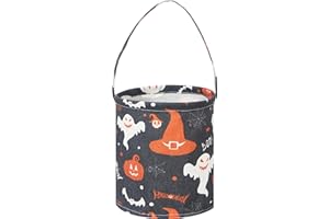 CLOCOR Halloween Trick or Treat Bucket,Halloween Candy Bucket for Kids,Halloween Party Decoration,Small Halloween Basket,Gift Basket,Halloween Party Supplies(Wizard hat)