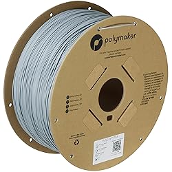 Polymaker 3kg PLA Filament 1.75mm, Grey PLA 3D