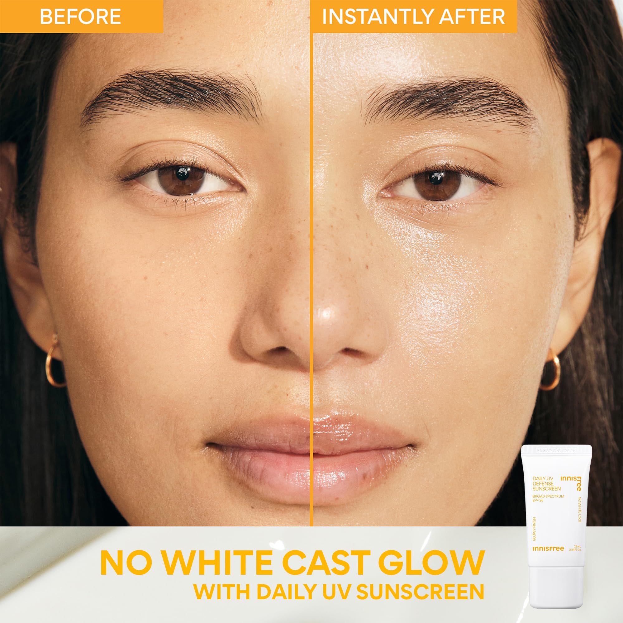Innisfree Daily UV Defense SPF 36 – Korean Face Sunscreen, Invisible Finish, Broad Spectrum, No White Cast, Lightweight, Hydrating