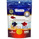 Northfin Betta Bits Fish Food, Slow-Sinking Pellets, 1mm, 100g | Betta Bits Formula; slow-sinking food for betta fish; whole Antarctic krill, herring &amp; sardine; crafted in Canada