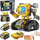 Glikid 5 in 1 STEM RC Robotics Kit, APP & Remote Control Robot Building Kit, DIY Science Kits for Kids Age 8-12, 8 Year Old Boy Birthday Gift