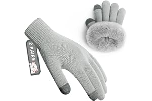 RAHHINT Kids Winter Gloves for Boys Girls Children Toddler Thermal Wool Knit Gloves with Insulated Fleece Lining Keep Hand Warm Gift