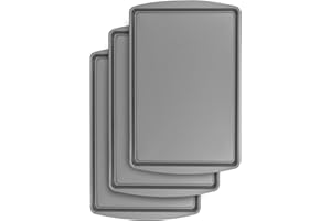 G & S METAL PRODUCTS COMPANY G&S Metal Products Company BakerEze Medium Non-Stick Cookie Pans, 15.2''L x 10.2''W, 3-Pack