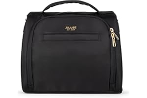 JuJuBe New Insulated Bottle Bag, Breastmilk Storage Bag for Baby Bottles, Travel Insulated Waterproof Lunch Bag or Cooler Bag for Nursing, Milk, Food, Baby Formula, Snacks, Black, Mothers Day Gift