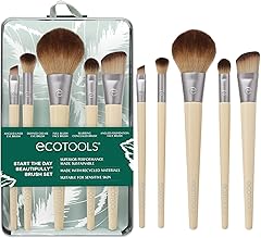 EcoTools 6 Piece Start The Day Beautifully Makeup Brush Set, Makeup Brushes For Eyeshadow, Blush, Concealer, & Foundation App