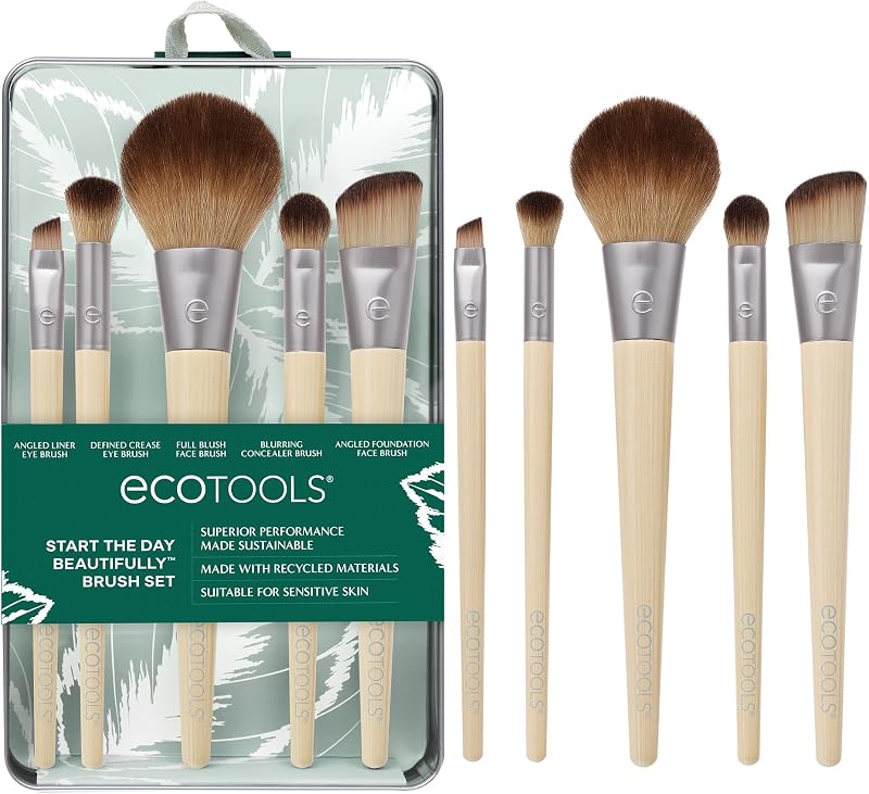 EcoTools 6 Piece Start The Day Beautifully Makeup Brush Set Eco-Friendly