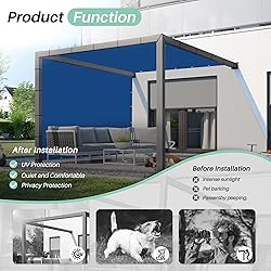 SunnyRoyal 17'x36' Sun Shade Sail Straight Edge