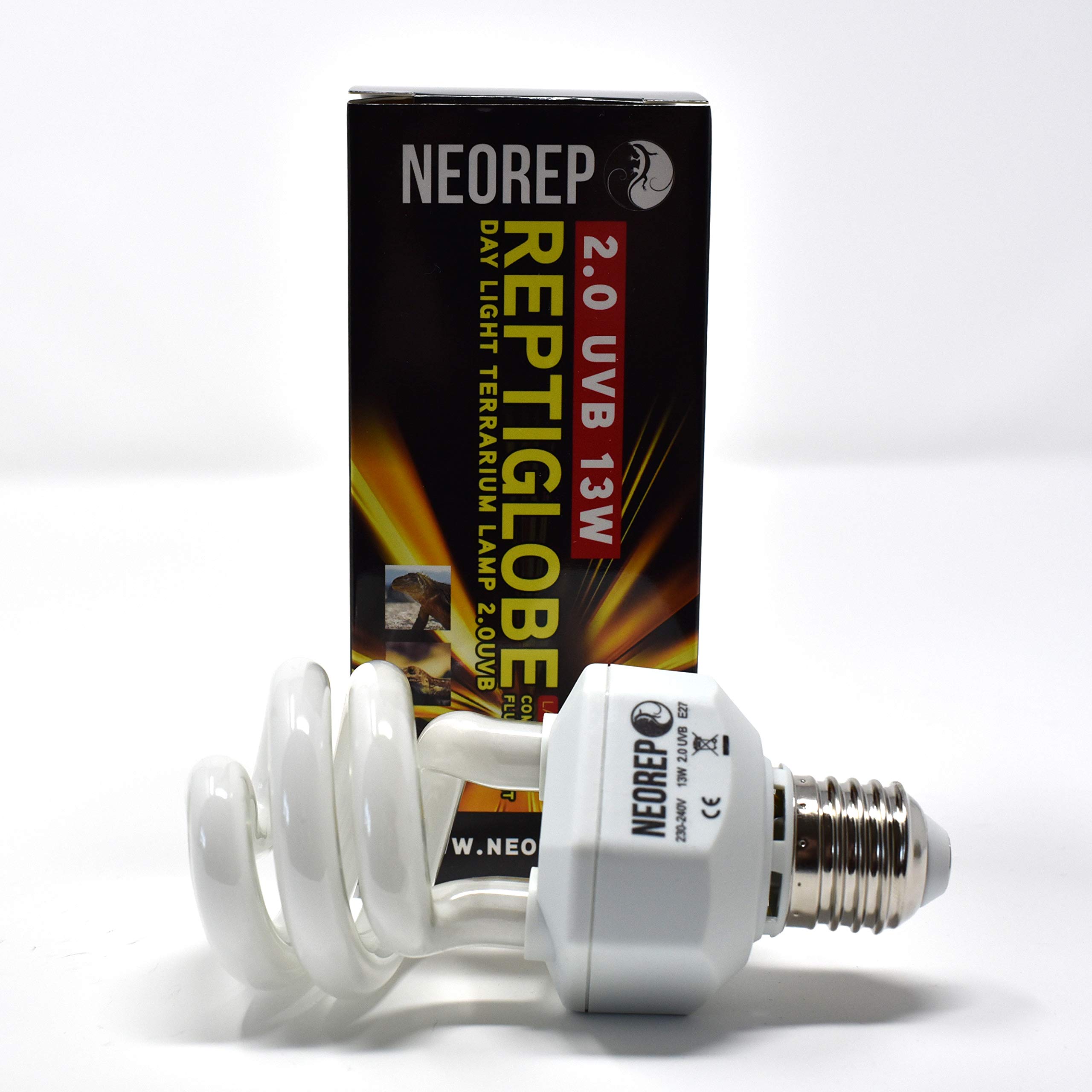 NEO+ Reptile Compact Fluorescent Vivarium Lamp Light 2.0 5.0 10.0 UVB 13W 26W E26/27 Screw Thread (2.0 UVB 13 WATT)