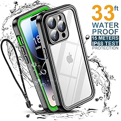 Temdan for iPhone 14 Pro Case Waterproof,Built-in