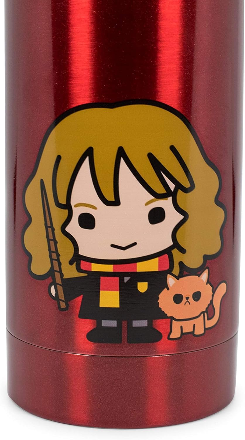 Harry Potter Hermione Aluminum Sleek Insulated 16 Ounce Travel Water Bottle, Red, 473 ml - Image 4