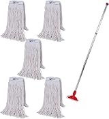 Abbey Heavy Duty Kentucky Mop 450g 5 Heads Color Coded Holder Commercial
