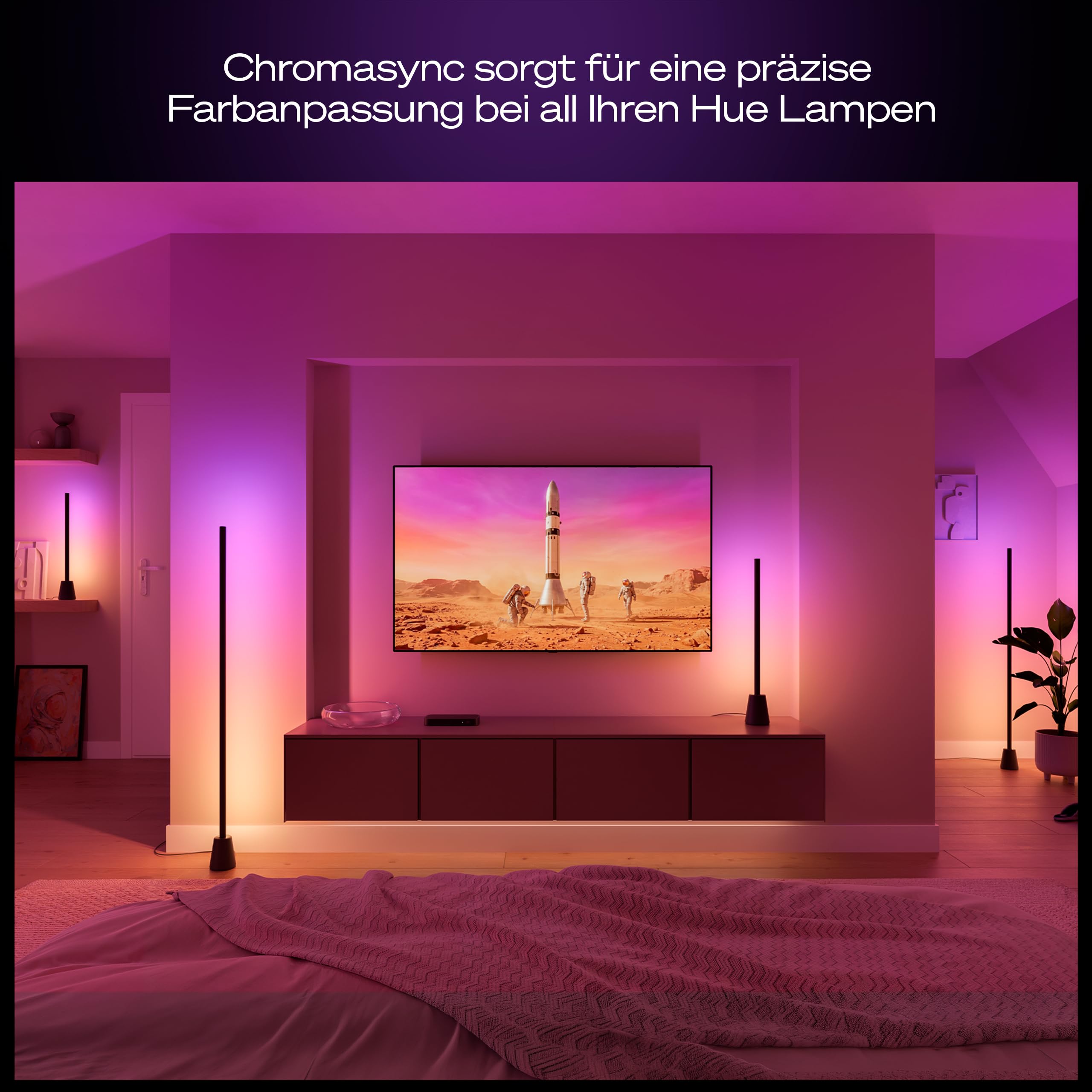 Philips Hue Play Stehleuchte, RGBWWIC LED, 122 cm, Mehrfarbige Farbverläufe, Smart Lighting, Alexa, Google Home, Apple Home, TV-Synchronisation erfordert Hue Bridge und Sync Box (separat erhältlich) 4