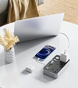 Hulker Extension Lead 8in1 3 AC Outlets 5 USB Ports 2m Cord 3250W 13A view 7