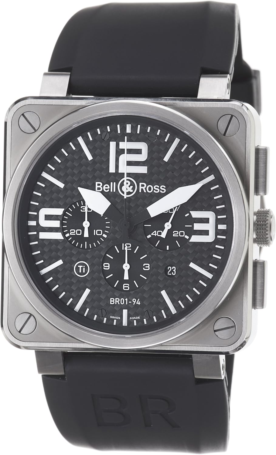 Bell & Ross Men's BR0194TITANIUM Avation Titanium Chronograph Watch