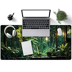Aesthetic Plants Desk Mat Green Large Mouse Pad
