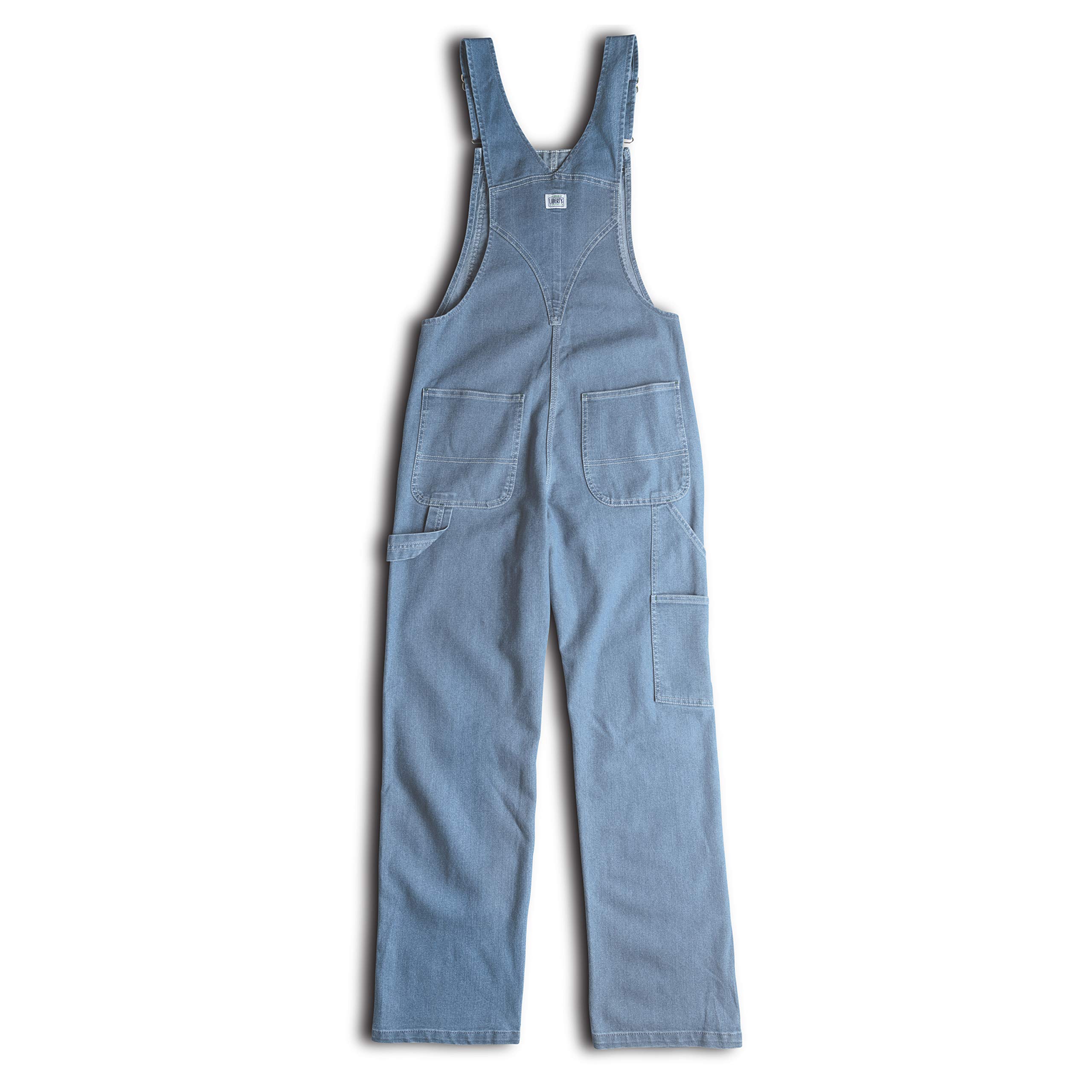 Liberty Women's Denim Bib Overalls, Light Stone Washed, Large