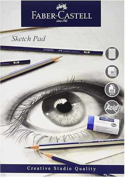 Faber-Castell Creative Studio Sketch Pad A4 50 Sheets 100 GSM Acid Free