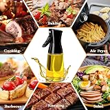 PLACHIDAY Olive Oil Sprayer 180ML Glass Bottle with Brush - Black view 7