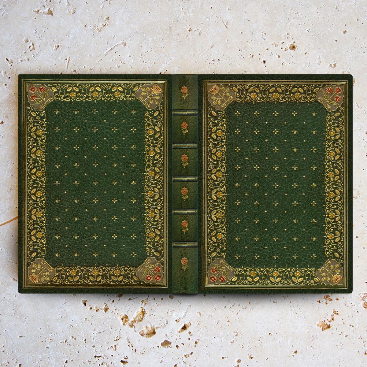 KleverCase Universal Book Cover for eReader Devices with 6 to 6.8 Inch Screen. Works with kobo, Nook, Kindle, Kindle Paperwhite, Sony, storytel and More. (Ornate Green)