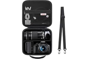 Supmay Hard Travel Case for Canon EOS R100/ EOS R50/Rebel T7/ R6 Mark II/ R50V / R8 / R7 / R10 Mirrorless Camera, Lens, Tripo