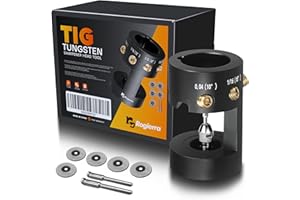 Rogierra TIG Tungsten Electrode Sharpener Head Tool, Compatible with TIG Welding Tool, Multi-Angle with 4 Cut-Off Slot