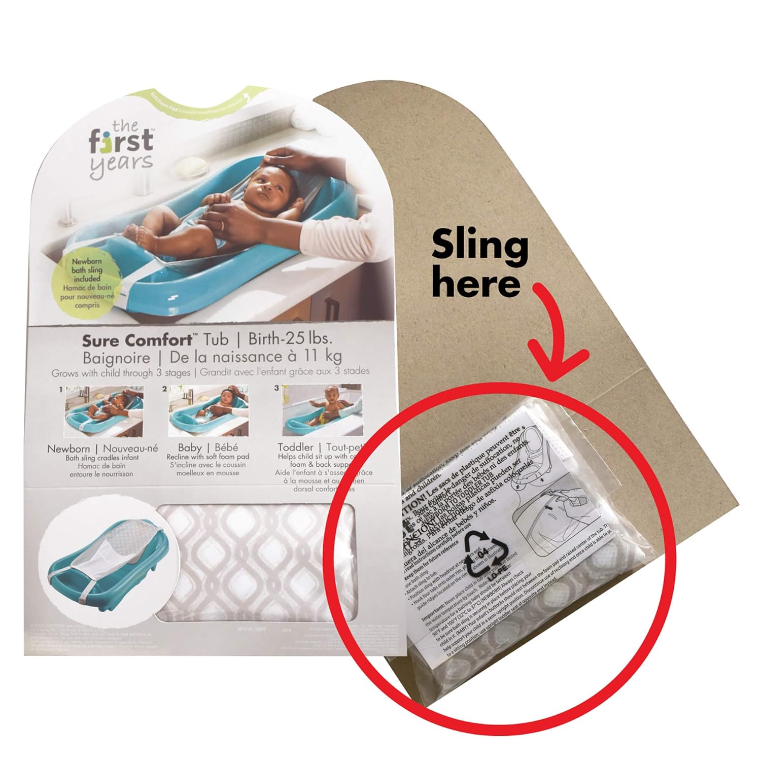 The First Years Sure Comfort Deluxe Newborn to Toddler Tub Pink : Baby Bathing Seats And Tubs : Baby