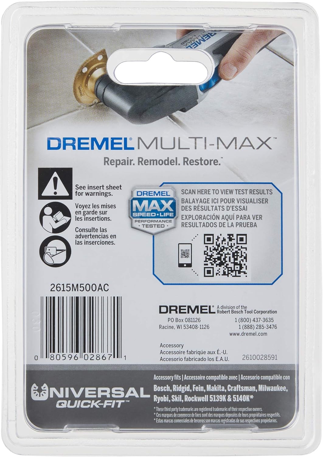 Dremel Mm500 1 8 Inch Multi Max Carbide Grout Blade Power Rotary Tool Accessories Amazon Com
