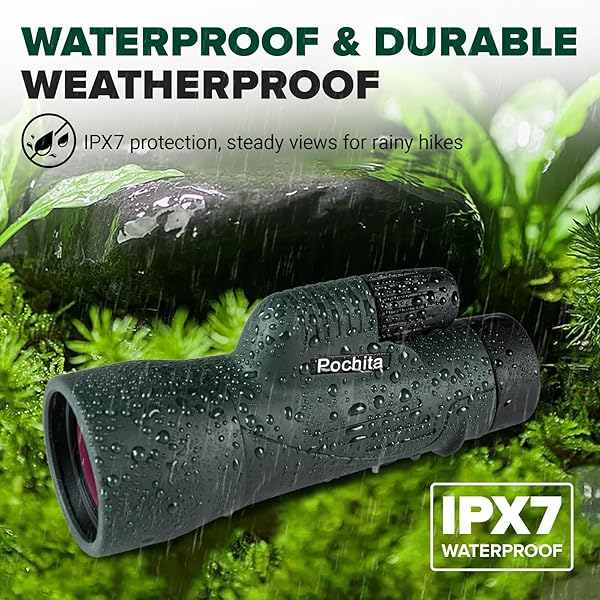 12X50 ED MONOCULAR TELESCOPE FOR ADULTS, HIGH POWERED MONOCULAR WITH BAK4 PRISM & FMC LENS, WATERPROOF HANDHELD TELESCOPE FOR BIRD WATCHING, HUNTING, HIKING, TRAVEL