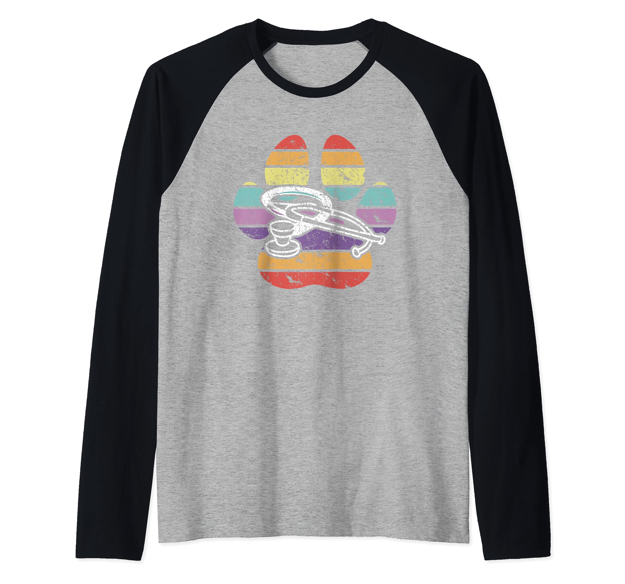 Veterinary Clinics Vet Tech Clinical Students Raglan Baseball Tee