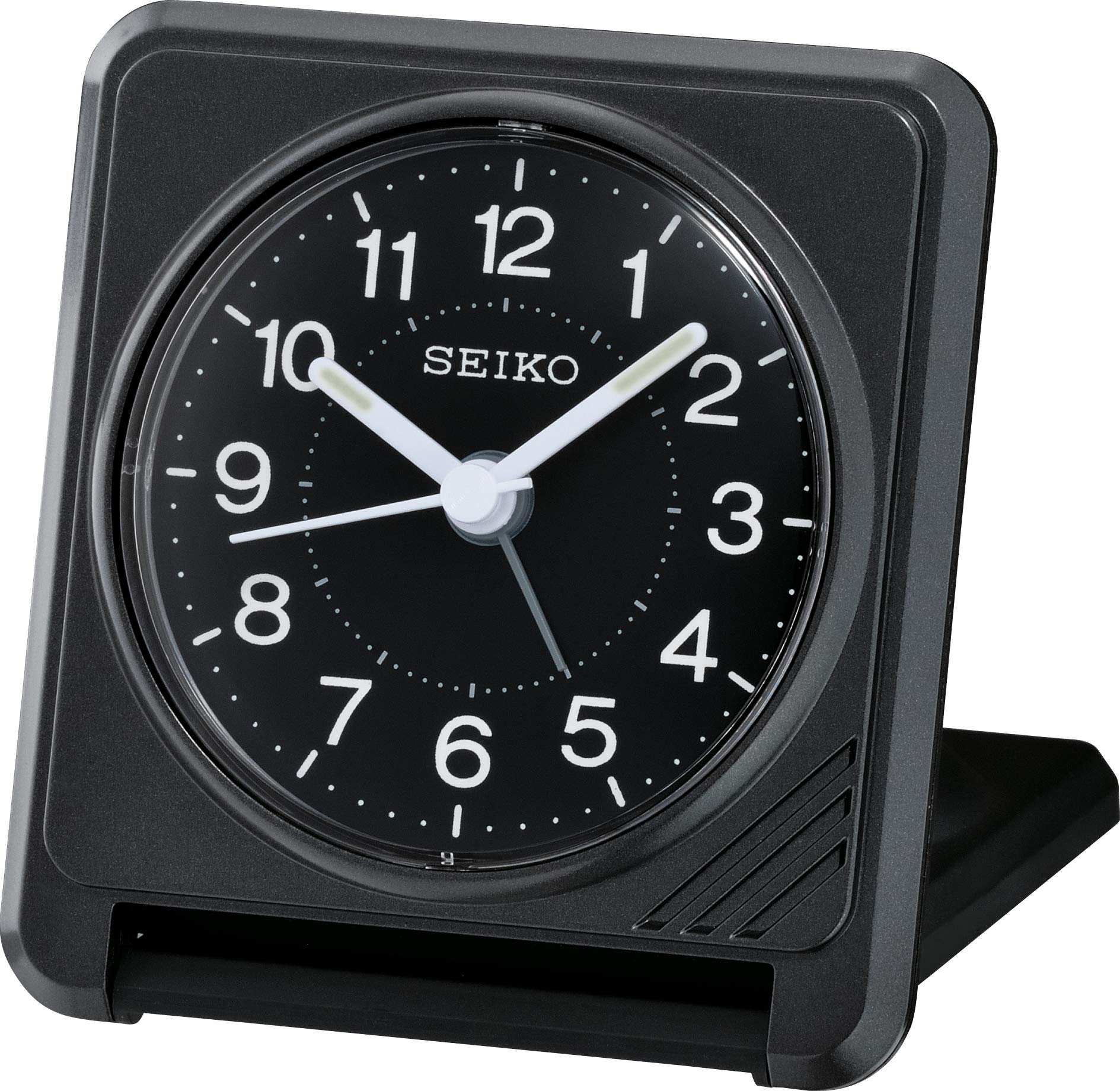 Seiko Travel Alarm Clock Plastic, BlackOne, En Storlek, Travel Alarm Clock