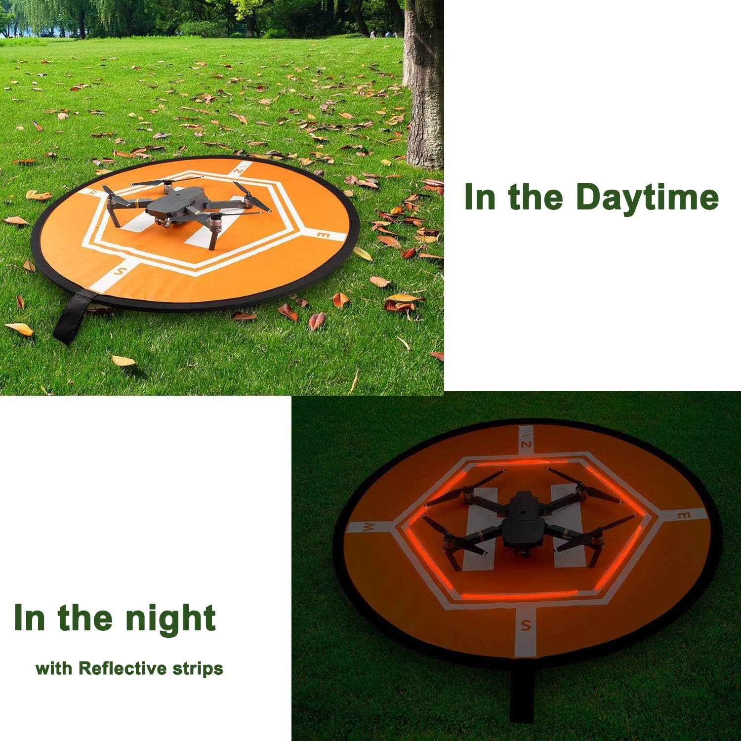 HUAPX Small Drone Landing Pads,80cm Universal Foldable Launch Pad with